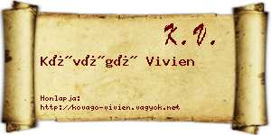 Kővágó Vivien névjegykártya